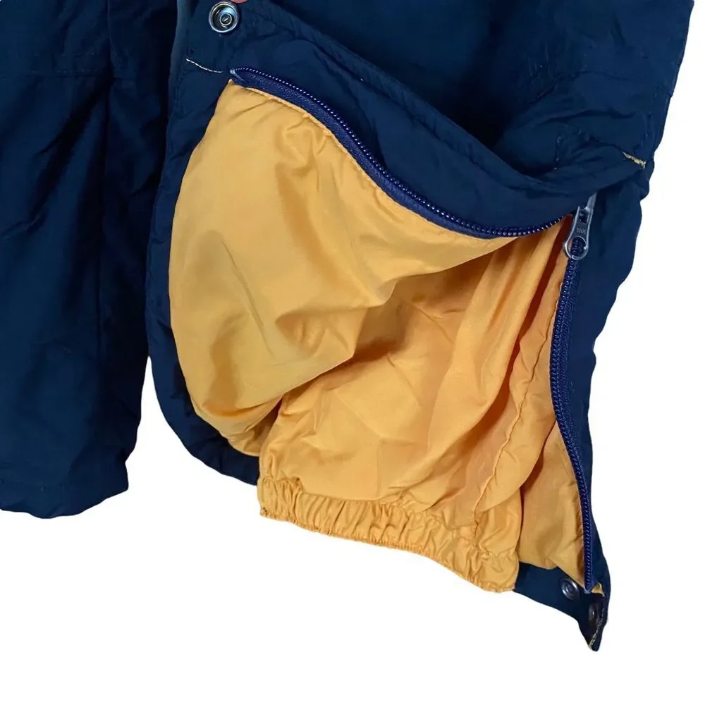 Gap Kids Snow Pants Black Yellow Trim Size Large (10) Side Button Zipper Unisex